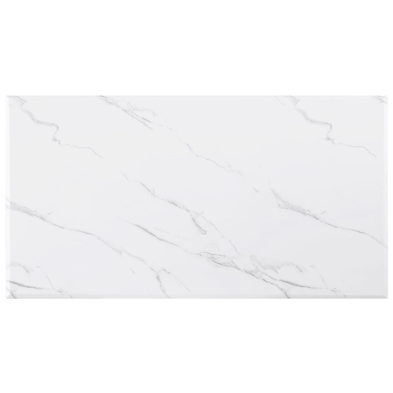 Visalia Faux Marble Top Stainless Steel Coffee Table