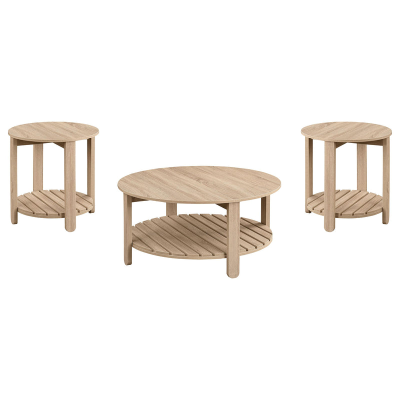 Fowler 3-piece Round Coffee and End Table Set