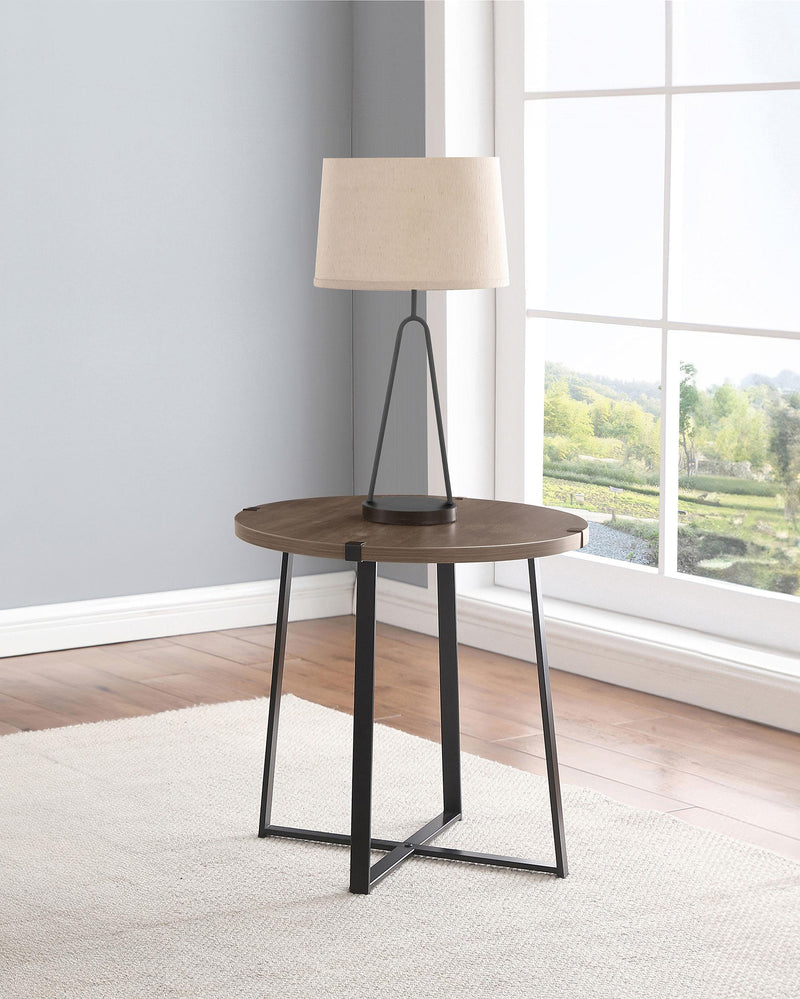 Marcus Round Engineered Wood Side End Table