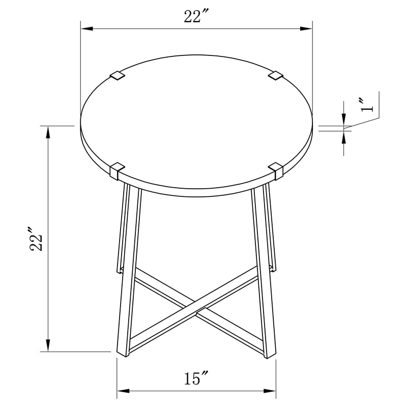 Marcus Round Engineered Wood Side End Table