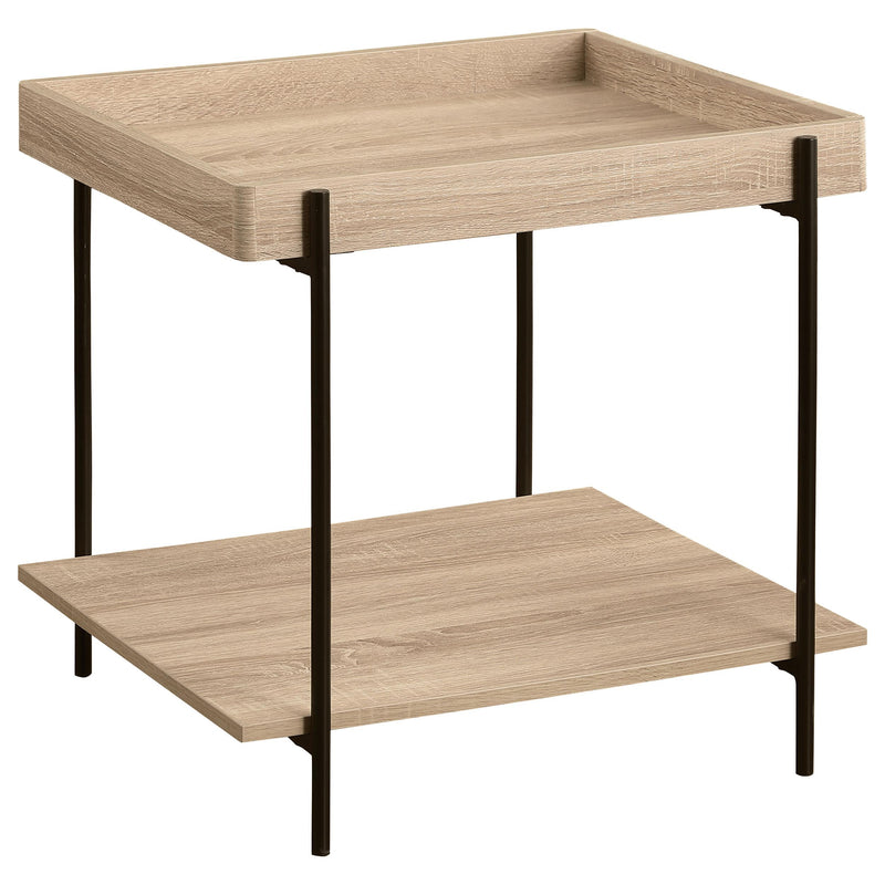 Fallon Square Engineered Wood End Table Light