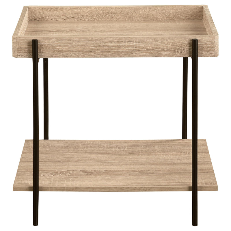 Fallon Square Engineered Wood End Table Light