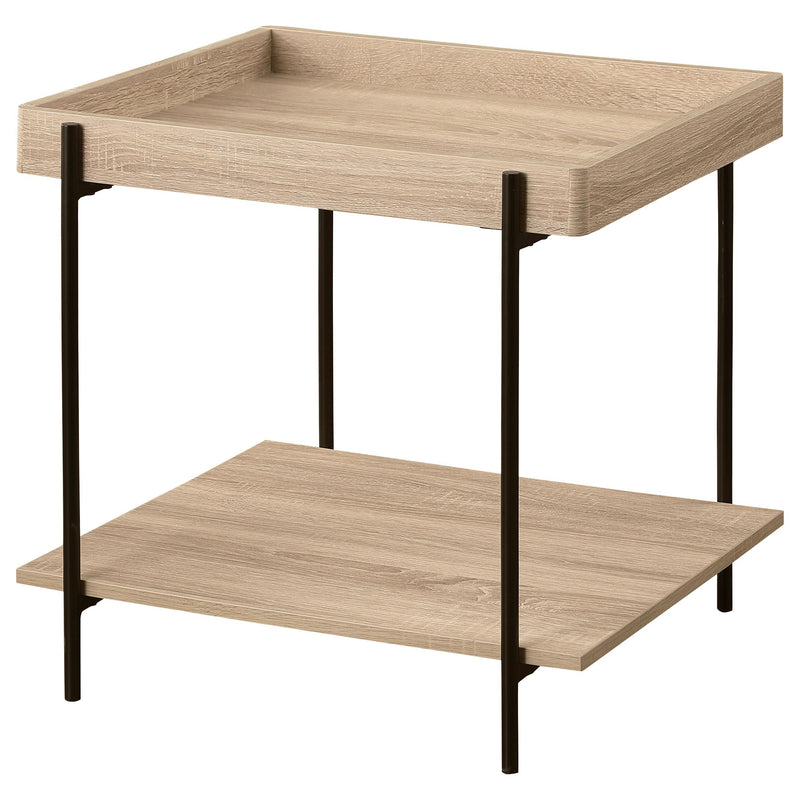 Fallon Square Engineered Wood End Table Light