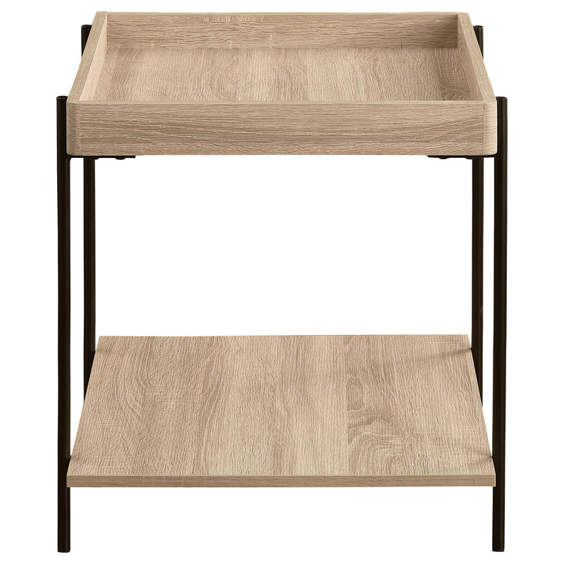Fallon Square Engineered Wood End Table Light