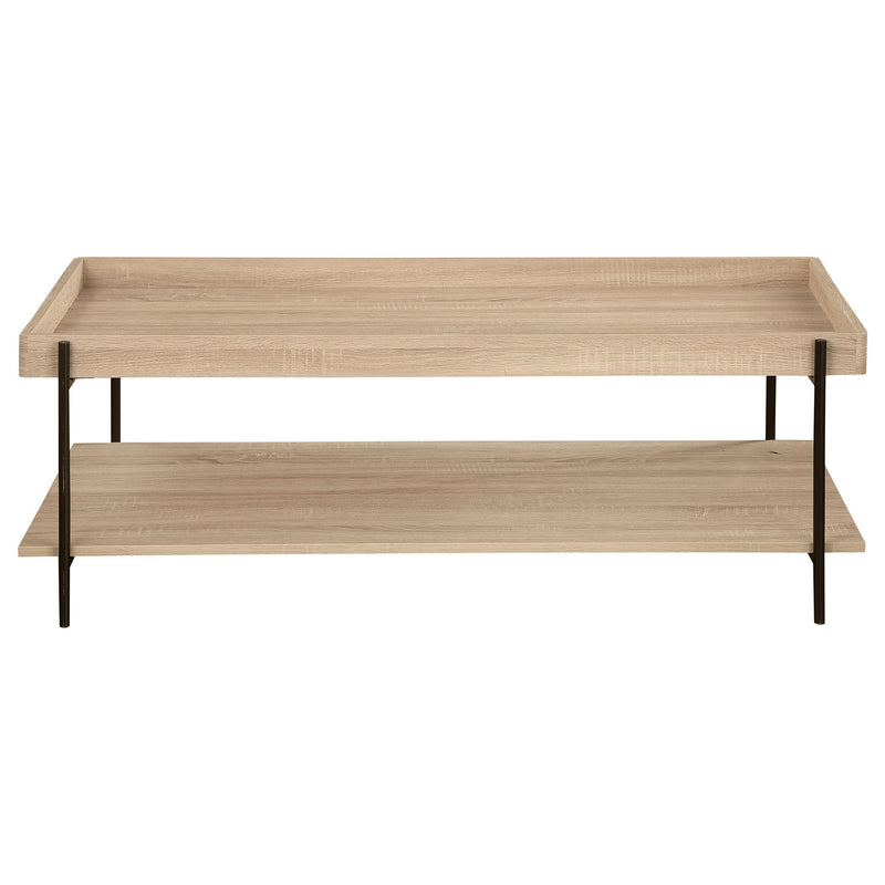Fallon Rectangular Engineered Wood Coffee Table Light