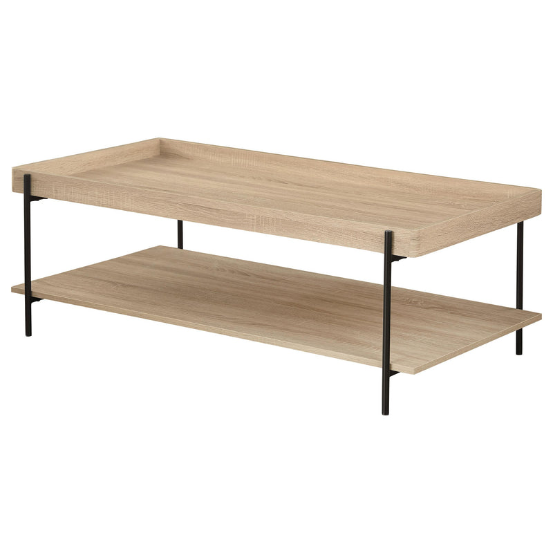 Fallon Rectangular Engineered Wood Coffee Table Light