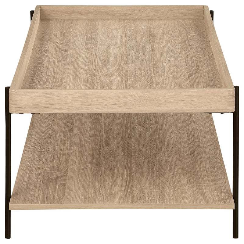 Fallon Rectangular Engineered Wood Coffee Table Light