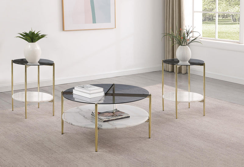 Jonelle 3-piece Round Coffee and End Table Set