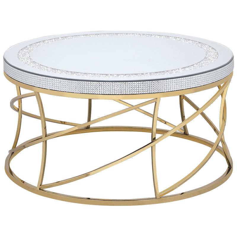 Elise Round Mirror Top Stainless Steel Coffee Table