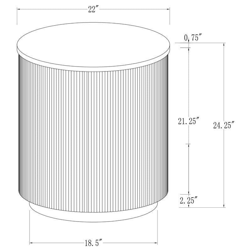 Jason 2-piece Round Marble Coffee and End Table Set