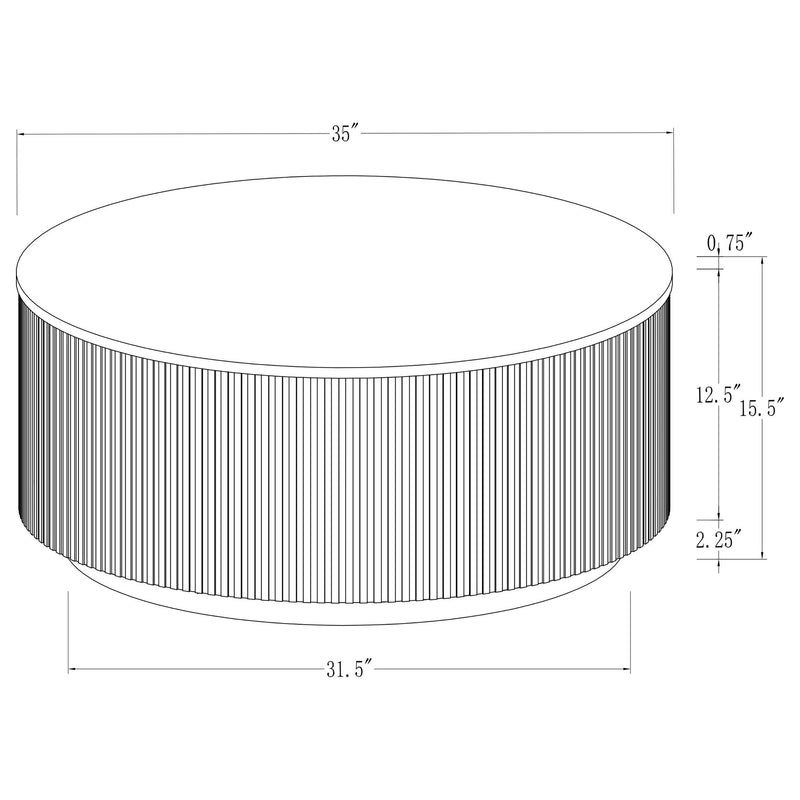 Jason 2-piece Round Marble Coffee and End Table Set