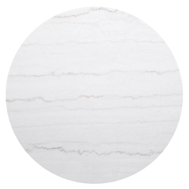 Jason Round Marble Top Coffee Table White and