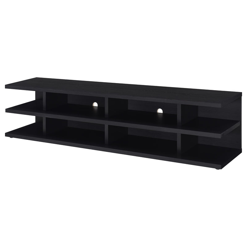 Cartmill 78-inch 2-tier TV Stand Media Console Black - detail 4