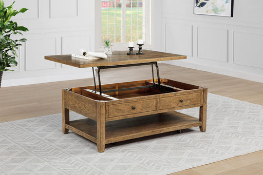 Payne 48-inch Mobile Lift Top Coffee Table Distressed Brown - alternate view