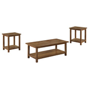 Payne 3-piece Coffee and End Table Set Distressed Brown - alternate view