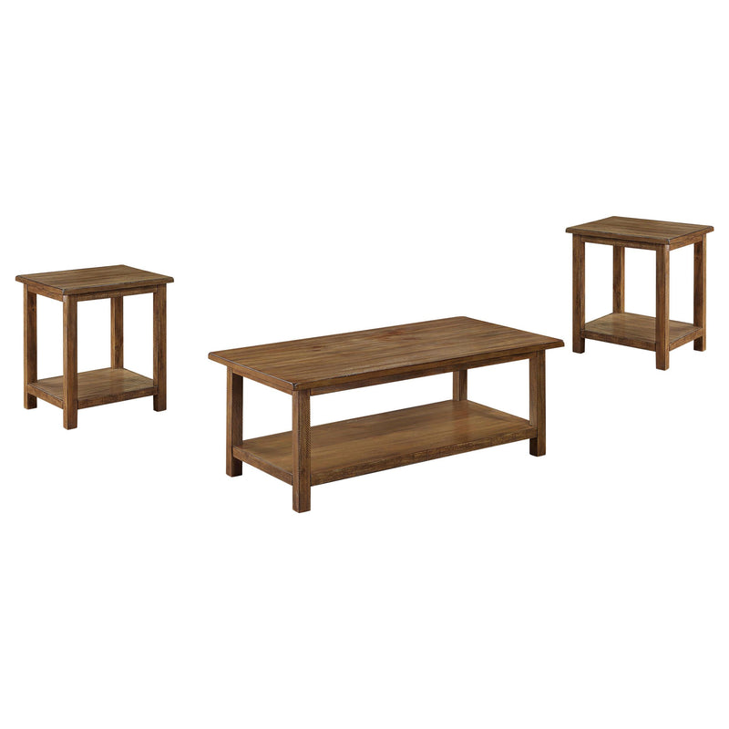 Payne 3-piece Coffee and End Table Set Distressed Brown - alternate view