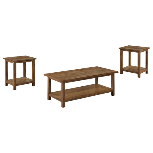 Payne 3-piece Coffee and End Table Set Distressed Brown - alternate view