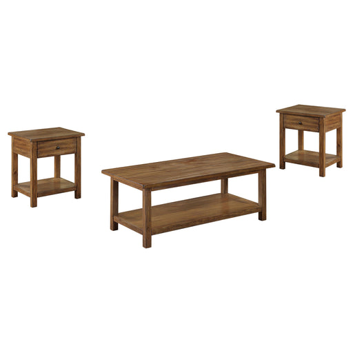 Payne 3-piece Coffee and 1-drawer End Table Set Brown - alternate view
