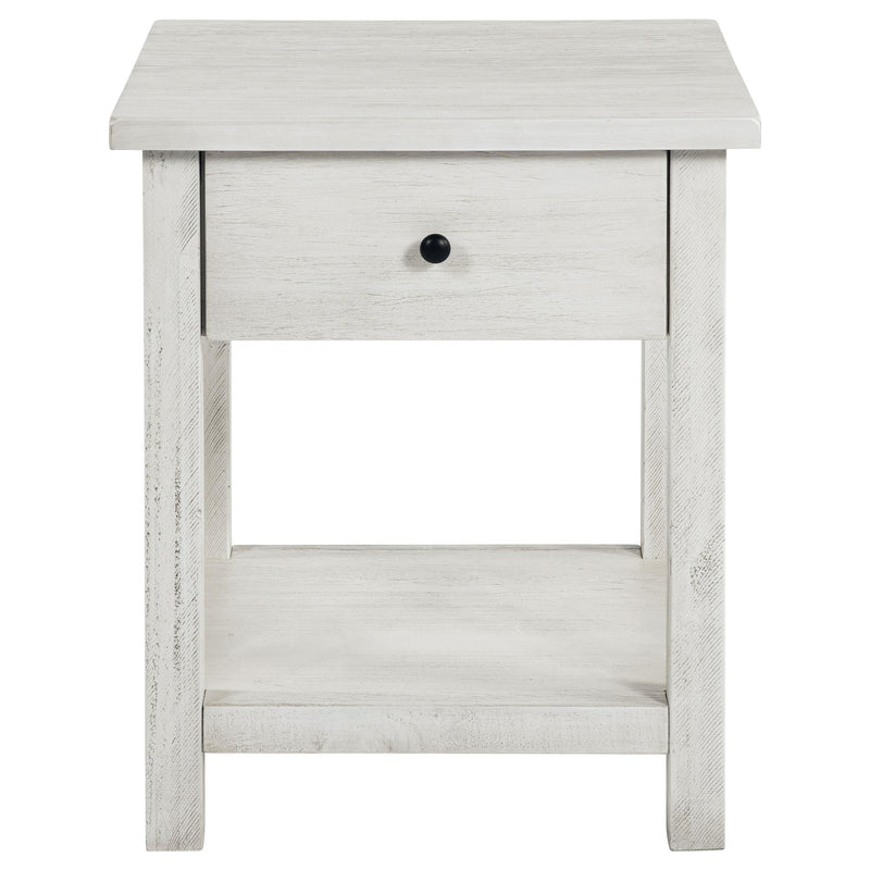 Payne 1-drawer Wood End Table with Shelf