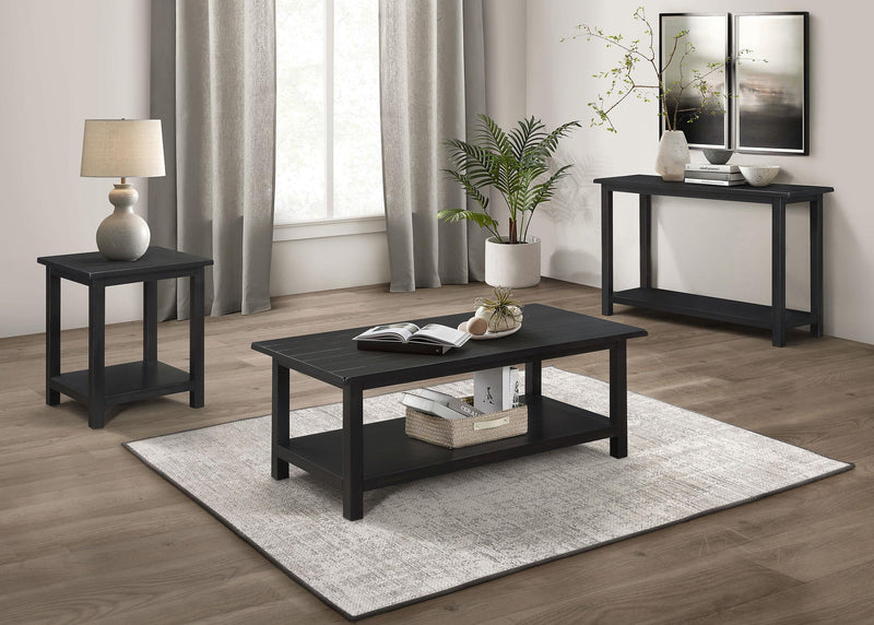 Payne Wood End Table with Shelf