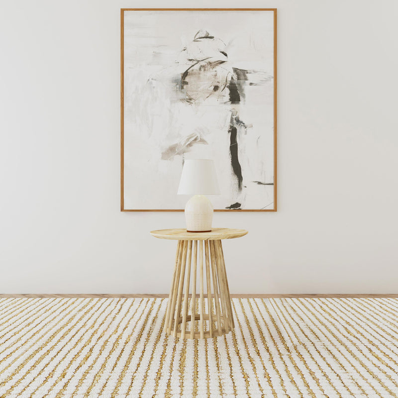 Touhy Round Solid Wood End Side Table