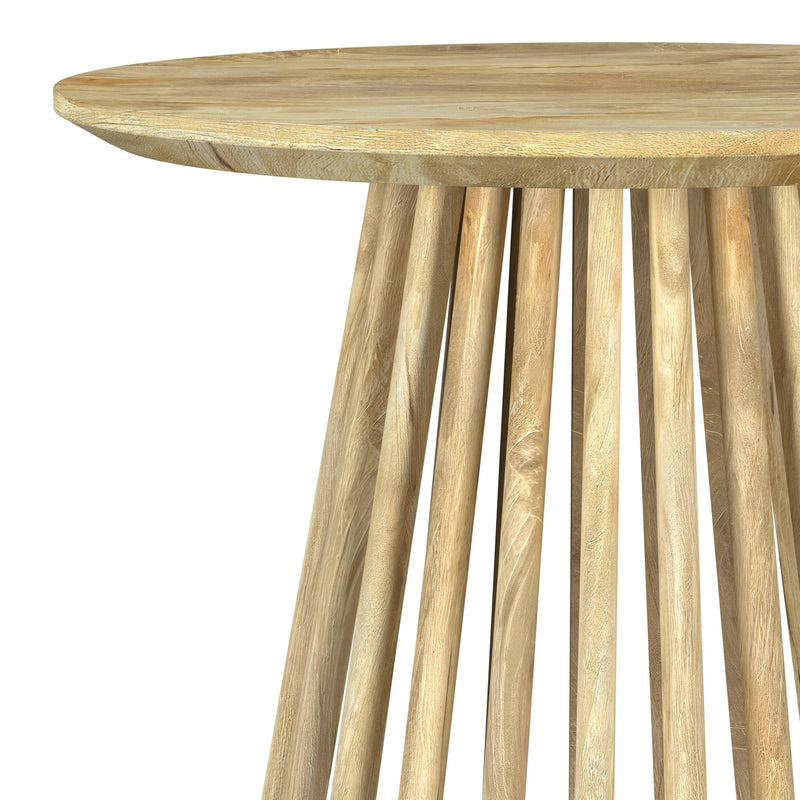 Touhy Round Solid Wood End Side Table