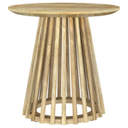 Touhy 3-piece Round Coffee and End Table Set Natural Mango - detail 4