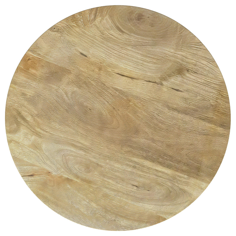 Touhy 3-piece Round Coffee and End Table Set Natural Mango - detail 5
