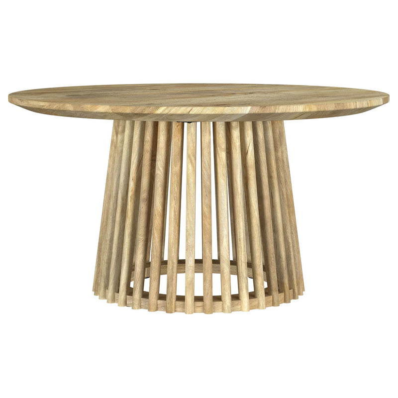 Touhy 3-piece Round Coffee and End Table Set Natural Mango - detail 6