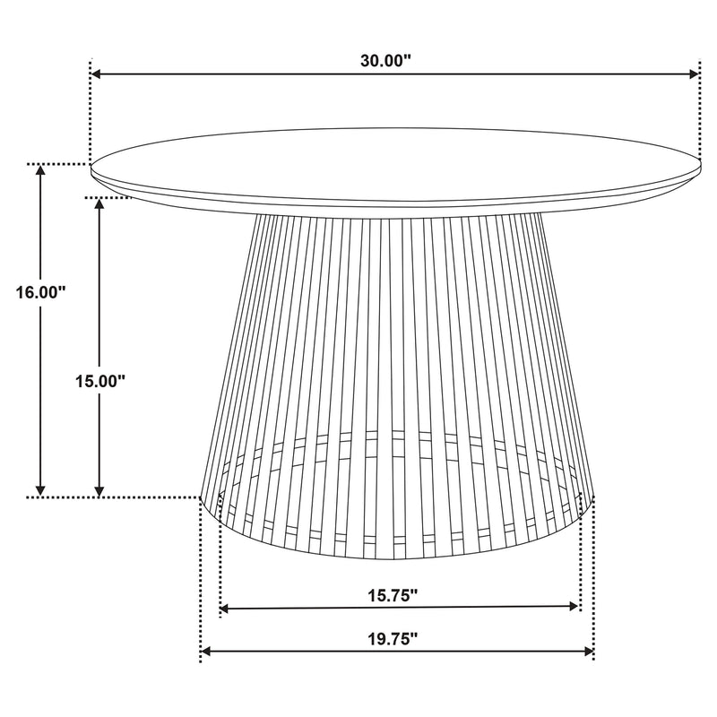 Touhy Round Solid Wood Cocktail Coffee Table