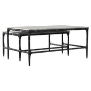 Ebby 2-piece Genuine Marble Top Nesting Coffee Tables White - detail 6