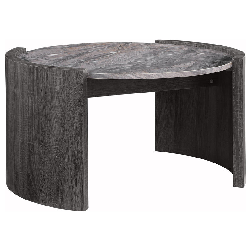 Gladstone Round Faux Marble Top Coffee Table