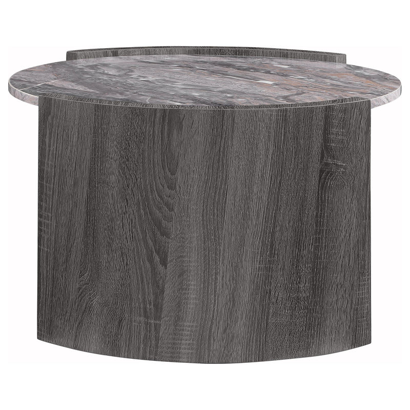 Gladstone Round Faux Marble Top Coffee Table