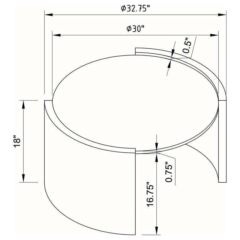 Gladstone Round Faux Marble Top Coffee Table