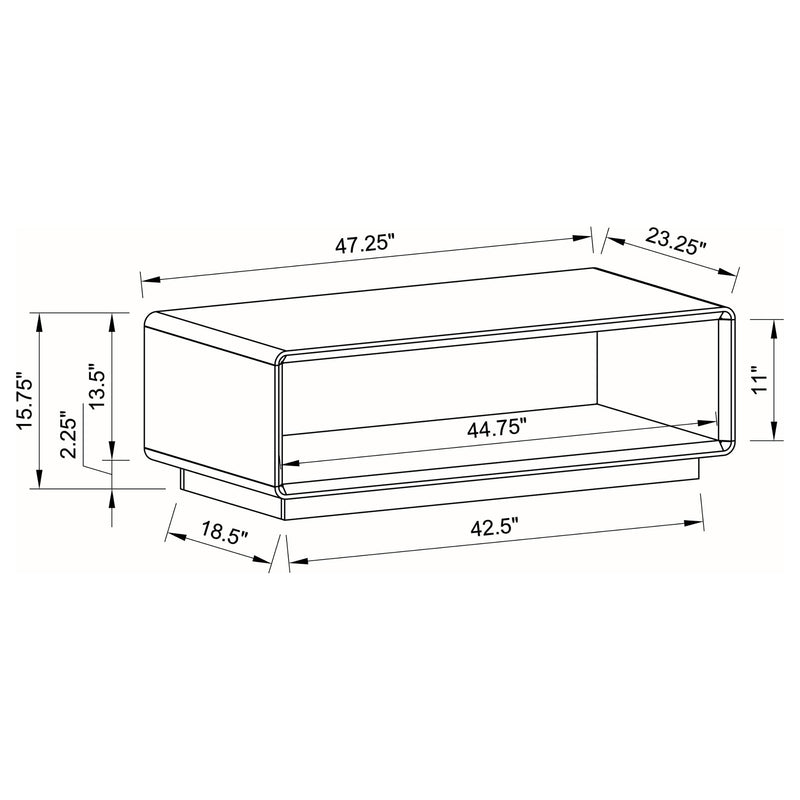 Paseo Rectangular Cocktail Coffee Table
