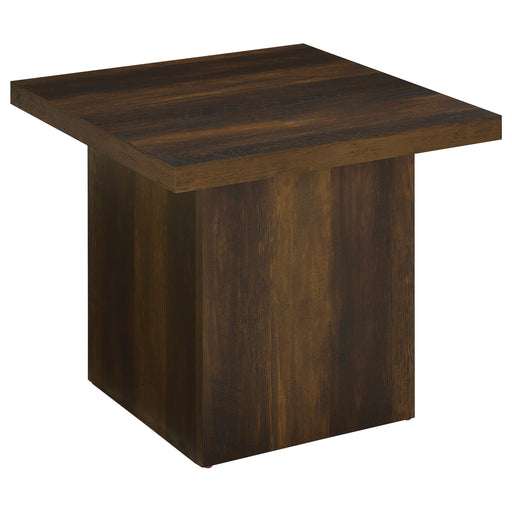 Devar Square Engineered Wood Side End Table Dark Pine - alternate view