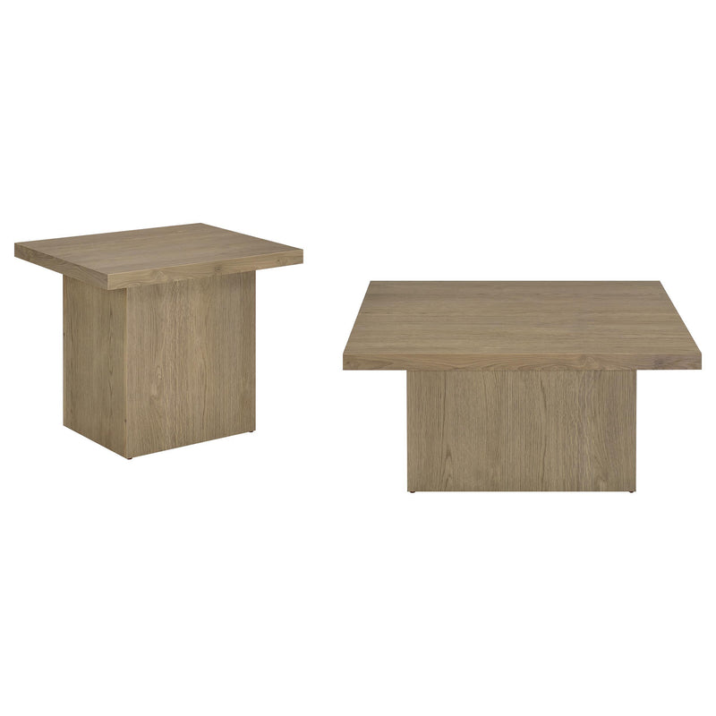Devar 2-piece Square Cocktail Coffee End Table Set