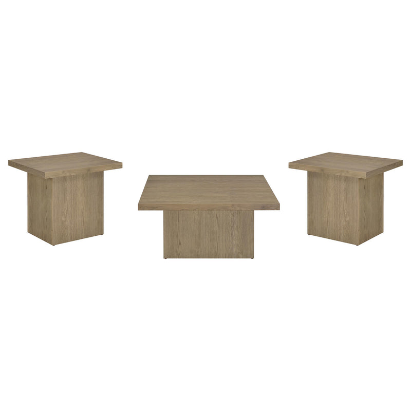 Devar 3-piece Square Cocktail Coffee End Table Set