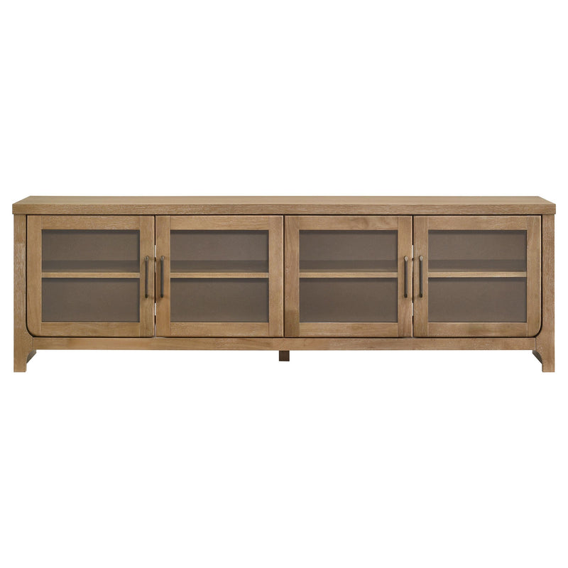 Brenham 79-inch 4-door TV Stand Media Console Washed Oak - detail 4