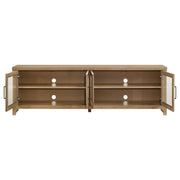 Brenham 79-inch 4-door TV Stand Media Console Washed Oak - detail 5