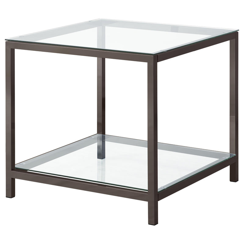 Trini 3-piece Coffee and End Table Set Black Nickel - detail 3