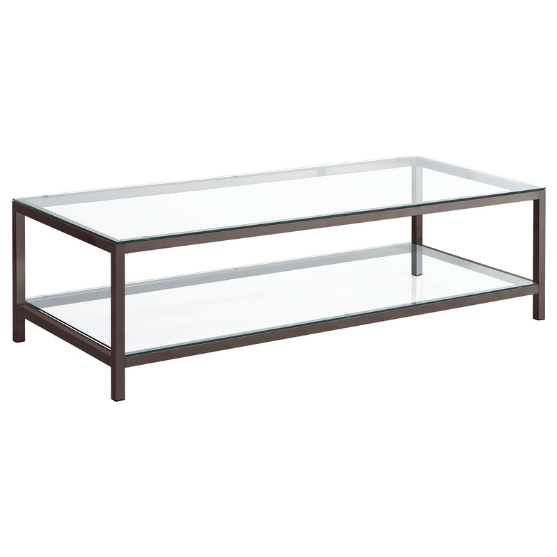 Trini 1-shelf Glass Top Coffee Table