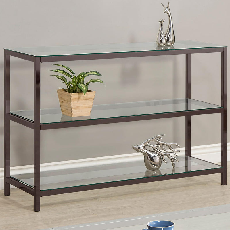 Trini 2-shelf Glass Top Entryway Console Table