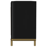 Arini Rattan Cane 2-door TV Stand Media Console Black - detail 6