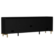 Arini Rattan Cane 2-door TV Stand Media Console Black - detail 7