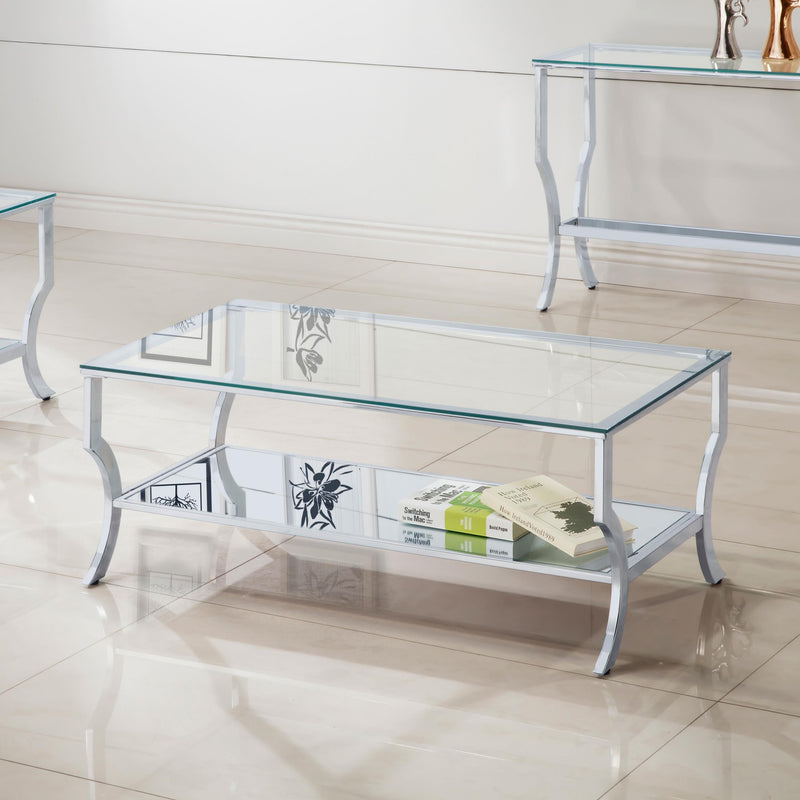 Saide Rectangular Glass Top Coffee Table