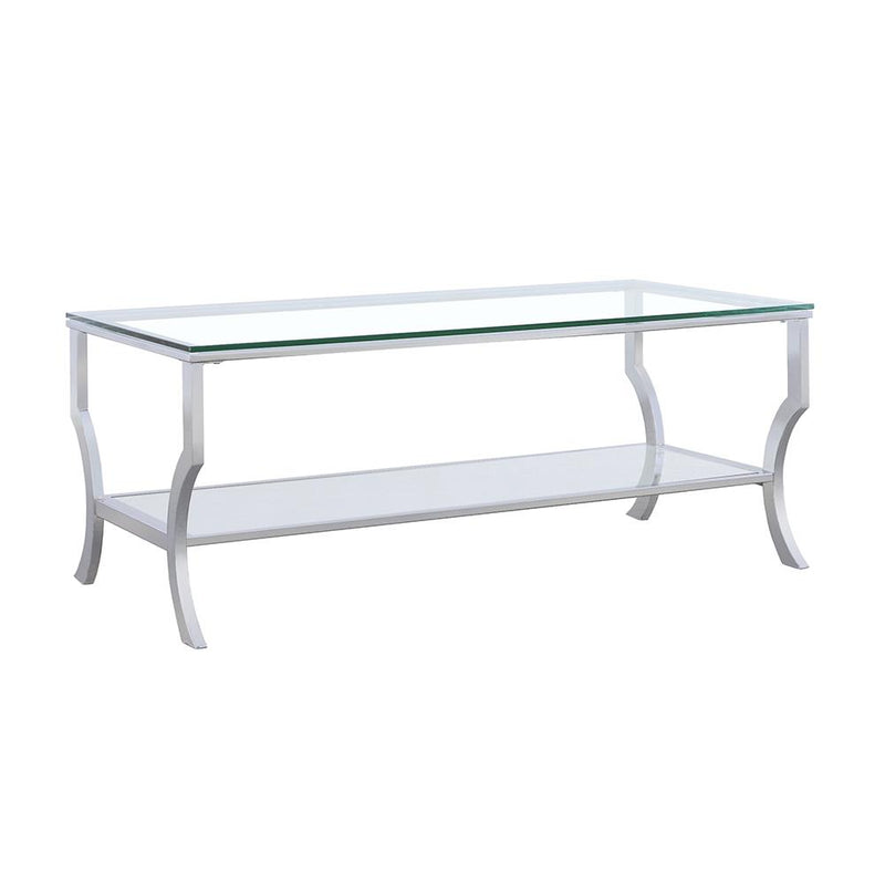 Saide Rectangular Glass Top Coffee Table