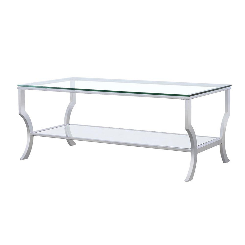 Saide Rectangular Glass Top Coffee Table