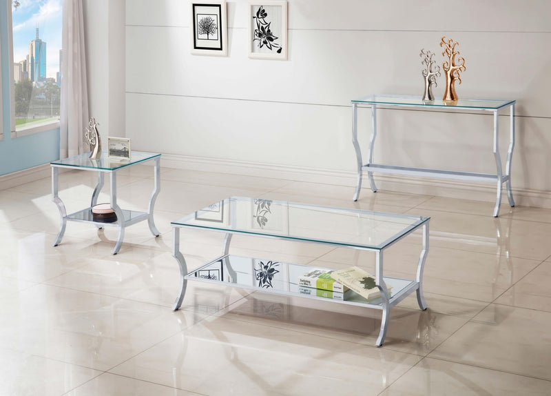 Saide Rectangular Glass Top Coffee Table