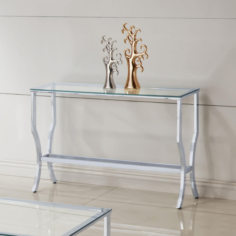 Saide Rectangular Glass Top Entryway Console Table